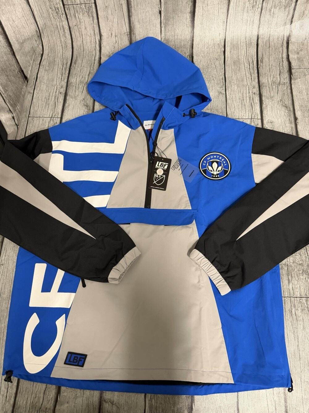 NWT CF Montreal Live Breathe Futbol Unisex Tekker Half-Zip Anorak Jacket XXL 2XL